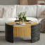 Table basse 31,50 "à rayures colorblock avec rangement-1845878735