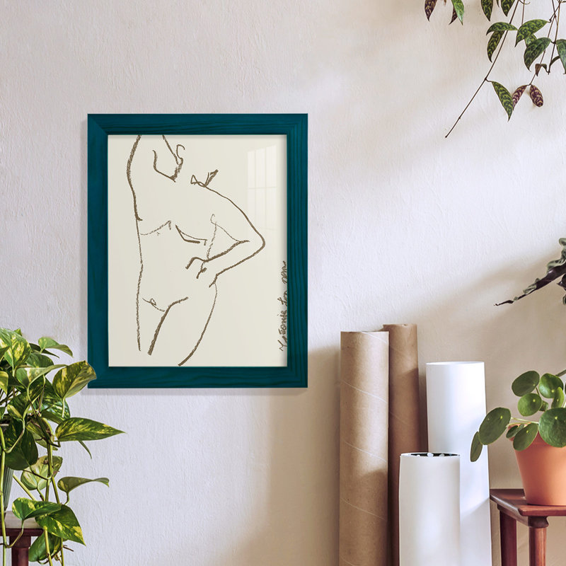 Toi et moi II - imprimé, H 11 po x l 9 po x P 1 po, Bleu
