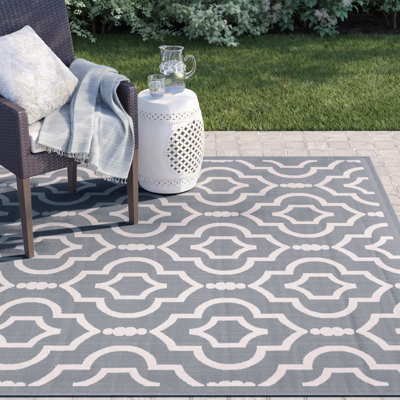 Tapis d'intérieur / extérieur à motif géométrique Herefordshire Performance