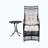 3 Pieces Wicker Outdoor Patio Furniture Set With Lounge Chair, Balcony Chairs Table Set With Cushions, Ottoman, Patio Conversation Sets For Garden ,Deck,And Porch, Black & Beige-558335581
