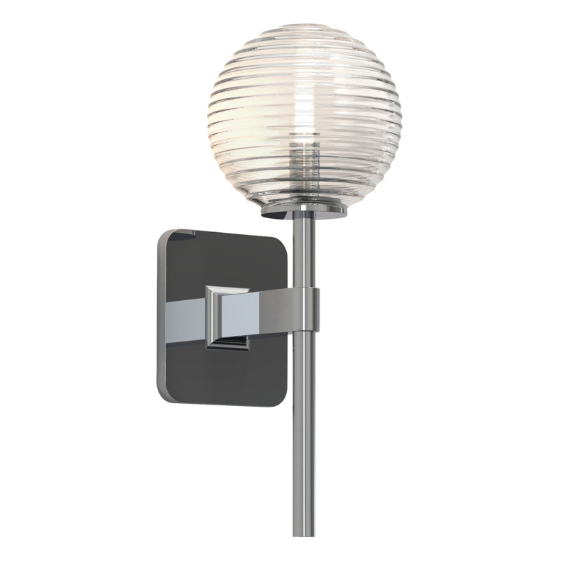 Tacoma 1 - Light Wallchiere, Antique Brass, Clear