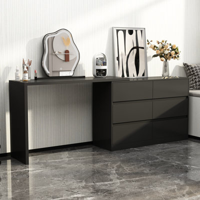 Ameyaa 6 Drawer 51.2" W Double Dresser