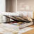 Modern Bed, Upholstered Platform Bed With Hydraulic Storage System,No Box Spring Needed