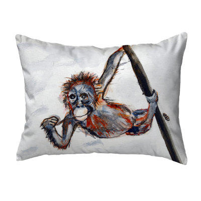 Monkey Indoor/Outdoor Lumbar Pillow