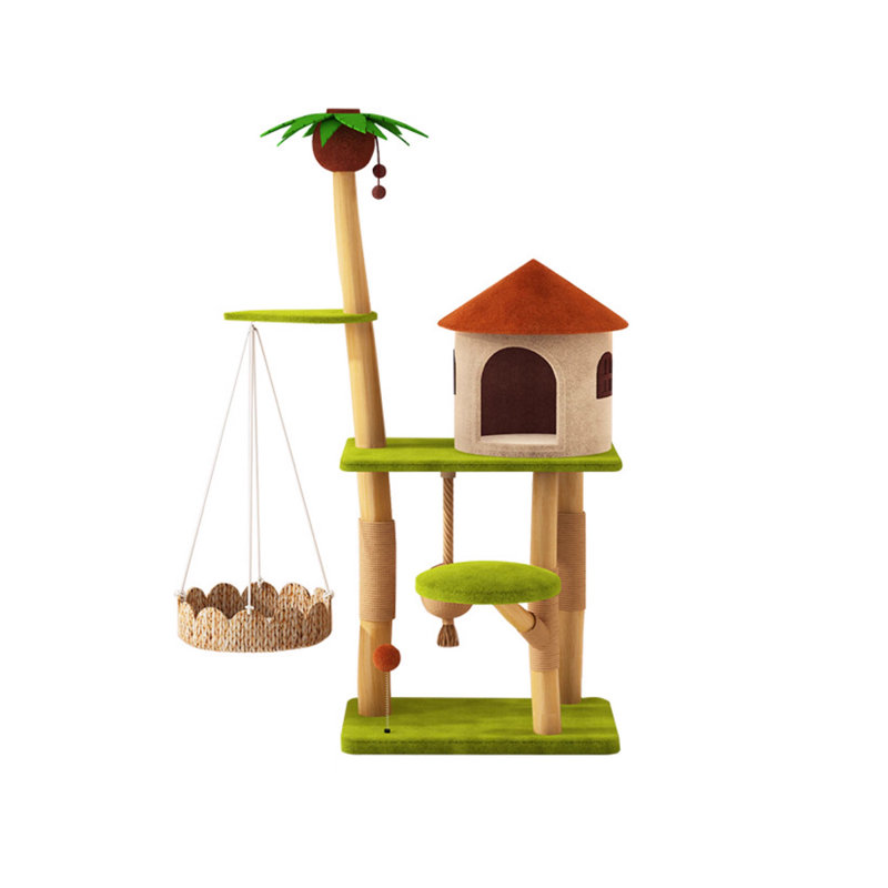 3 Tiers Cat Tree with Condons,Perch,Scratching Posts