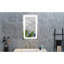 Miroir mural de salle de bain 32x24 avec brouillard, finition soignée - Aluminium blanc incassable