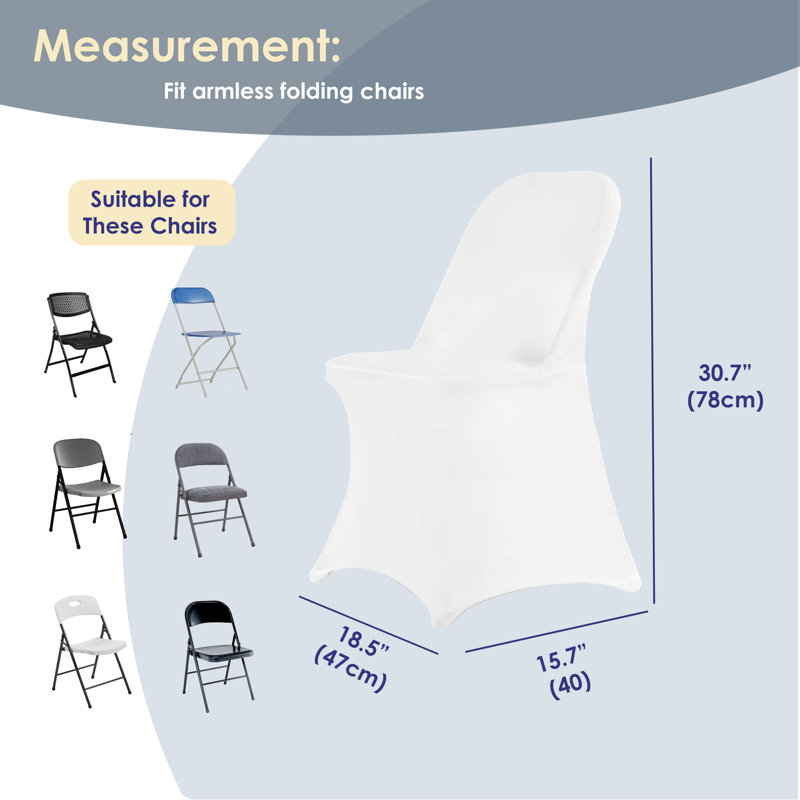50 pièces de housses de chaises pliantes en élasthanne