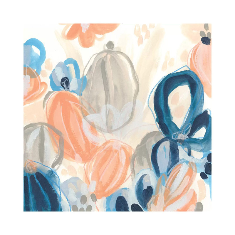 Terra Cotta Blooms by June Erica Vess - Wrapped Canvas Gallery-Wrapped Canvas Giclée, 66.04cm H x 66.04cm W