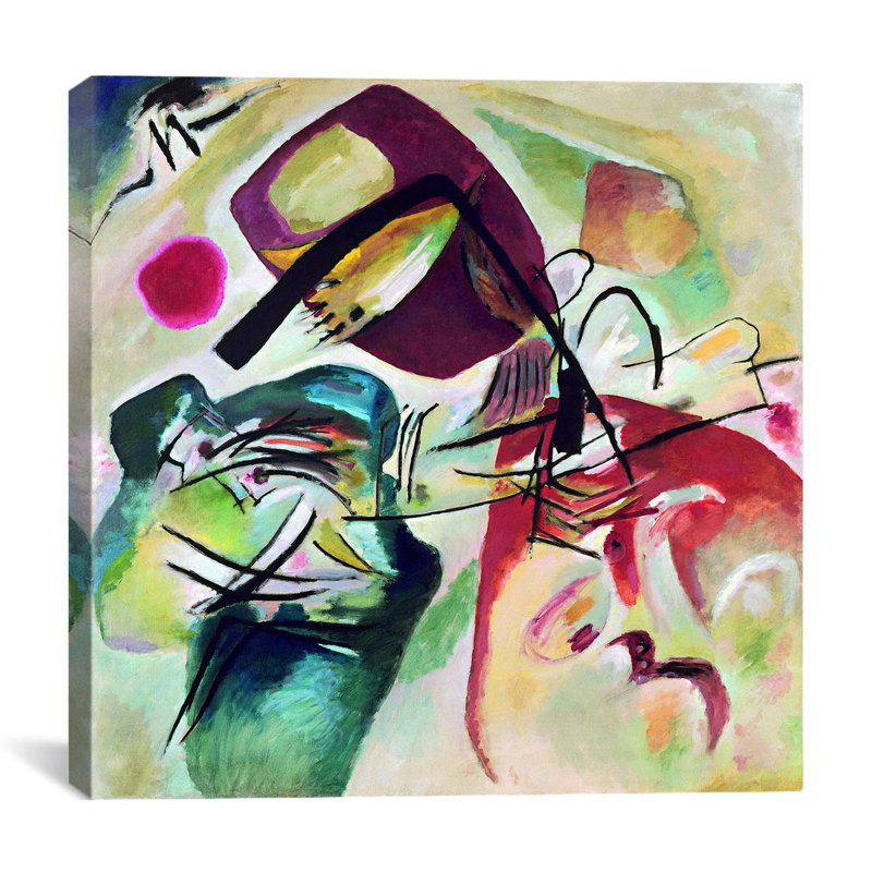 "With Black Arch" par Wassily Kandinsky, impression sur toile tendue, H 26 po x l 26 po x P 1,5 po, Toile tendue