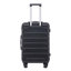 20 po / 24 po / 28 po 3 pièces / ensemble en valise à roulettes ABS, couleur assortie, avec serrure à combinaison (noir)-132055988