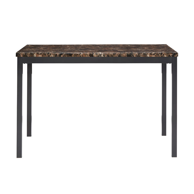 Table de salle à manger Mizell, Noir / brun multicolore