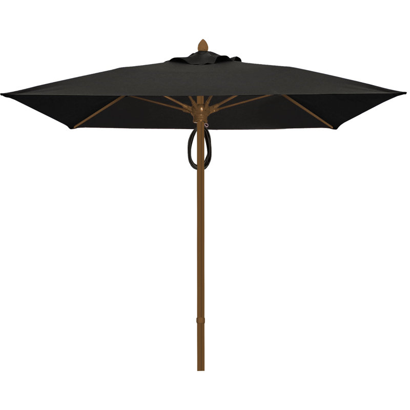 Parasol de marché carré 7,5 pi Prestige, Bronze champagne, Sunbrella® - noir