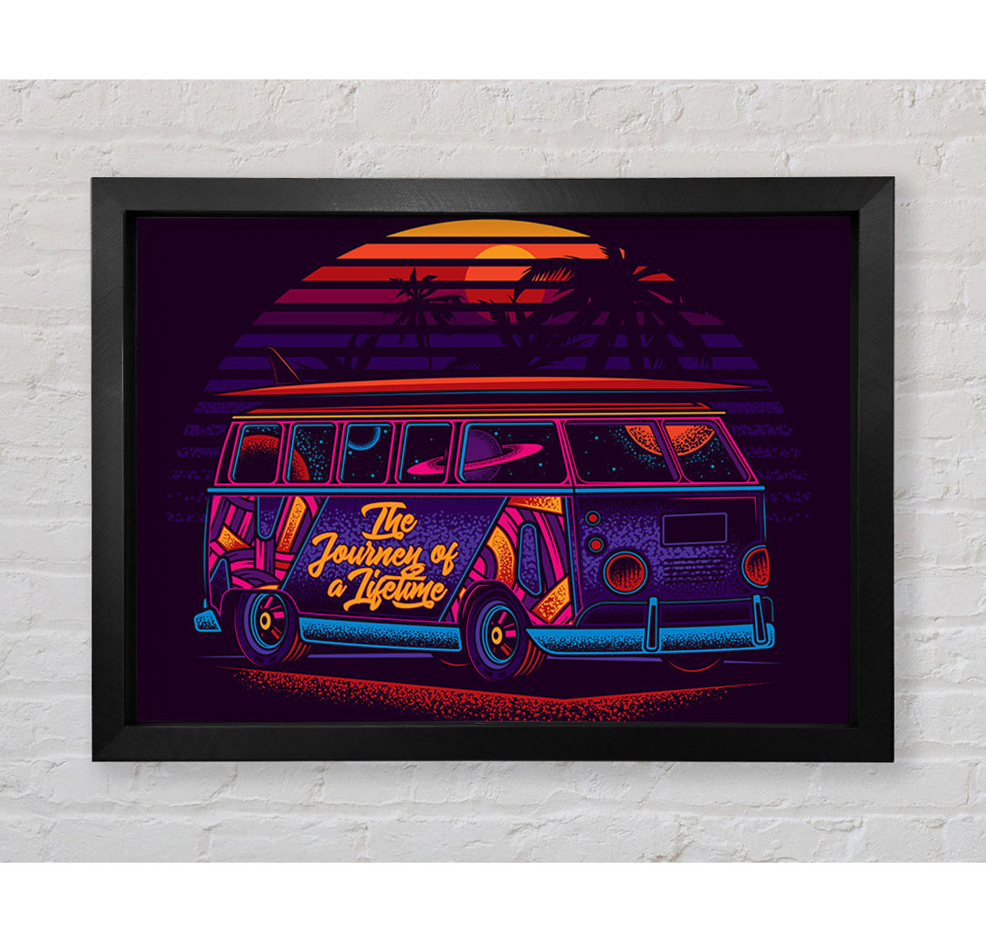 VW Camper Surfs Up - Einzelner Bilderrahmen Kunstdrucke