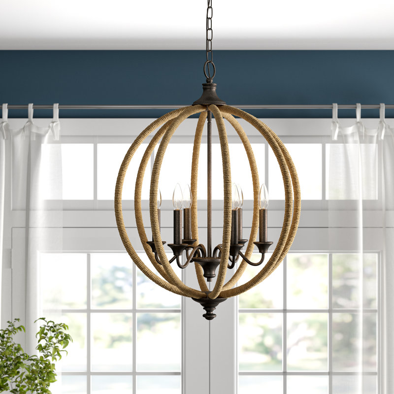 Warwickshire 6 - Light Dimmable Globe Chandelier