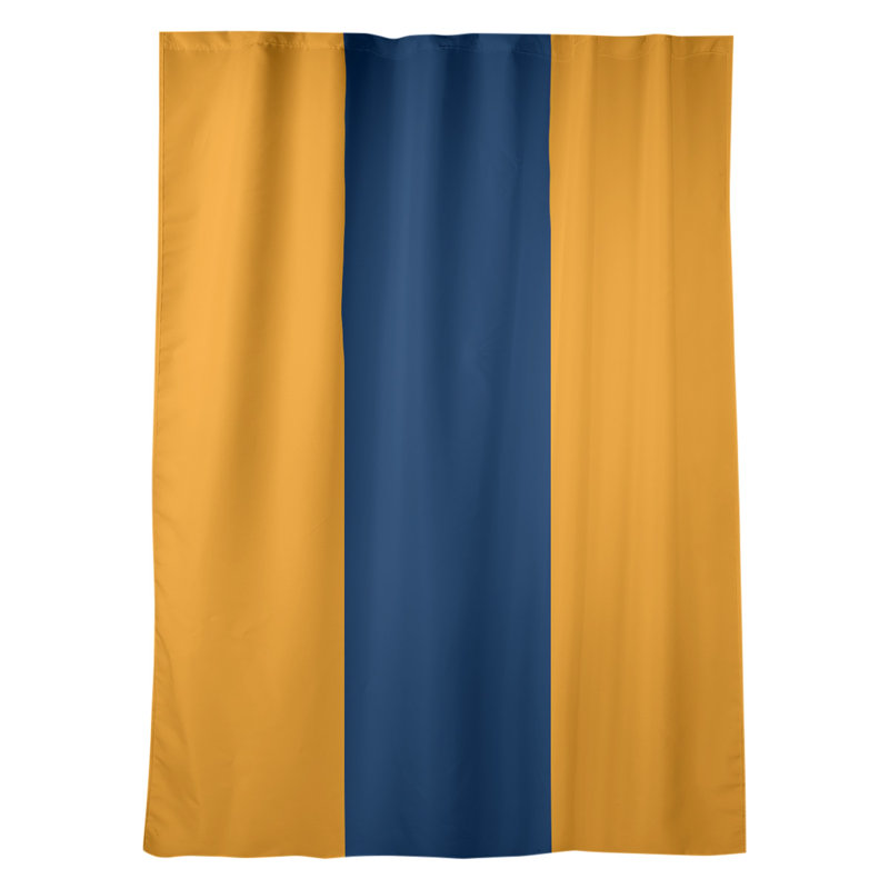 Blackout Curtain Single Panel, Gold/Navy