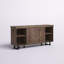 Buffet bas avec porte-bouteilles Prairie de la collection Miesville, naturel / noir