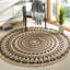 Round Moroccan Jute / Sisal Hand Loomed Area Rug-1581224425