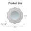 Miroir mural rond festonné en MDF texturé blanc crème, 80 cm (31,5 po), motif floral ondulé, idéal pour le salon ou l'entrée.