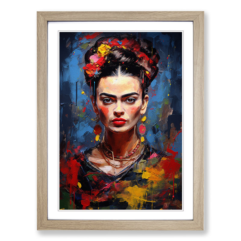 Single Picture Frame Print on Wood, 46cm H x 34cm W, Oak Framed