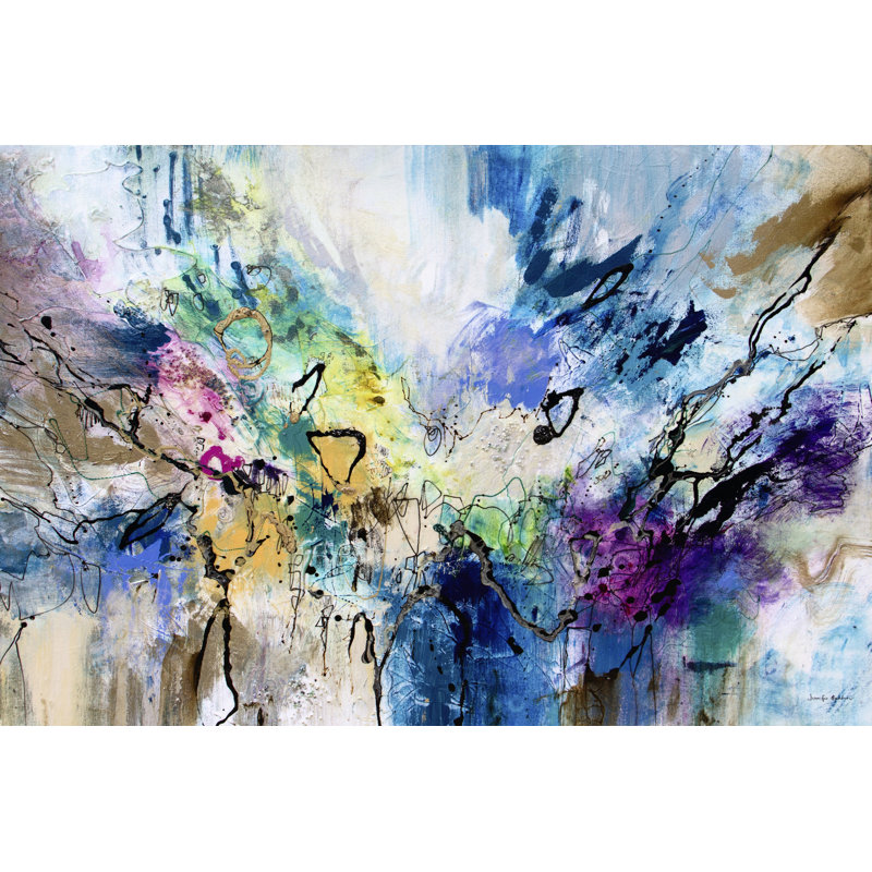 Rainbow Blue V 1 Piece Wrapped Canvas Painting, 20cm H x 30cm W x 3.8cm D