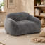  Fauteuil à billes gris en fausse fourrure Sezze