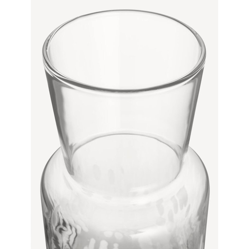 Meadow Glass Table Vase, White/Ivory, 11.8" H x 4.7" W x 4.7" D