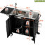 Chariot de barbecue multi-usage avec évier et rangement pliable, table de travail en métal, roulettes pour la pelouse, acier inoxydable 304, système de drainage, plateau de table facile à nettoyer, armoire de cuisine, roulettes à 360 °,