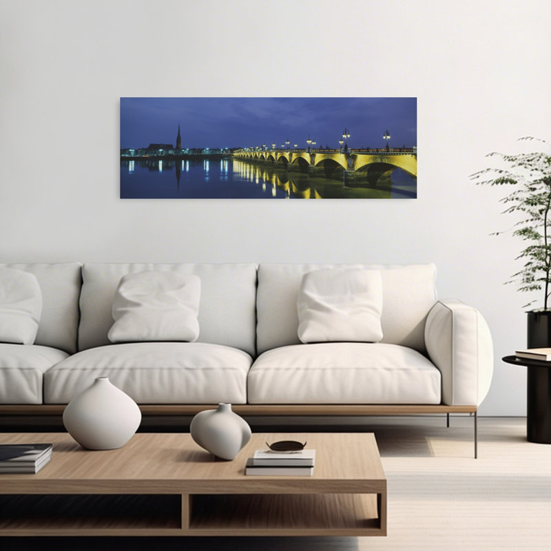 Pont Pierre, Bordeaux, France, architecture contemporaine, art mural, H 16 po x l 48 po