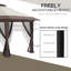 Pavillon de jardin avec moustiquaire Outsunny
