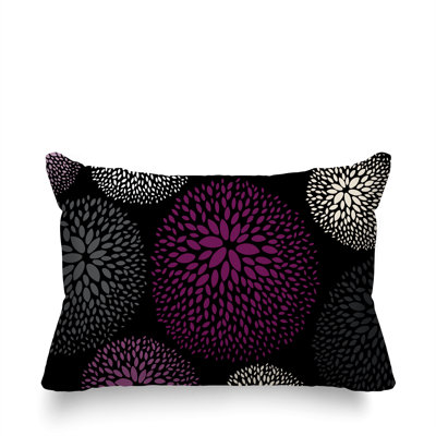 Coussin décoratif intérieur / extérieur en polyester filé floral Bavière