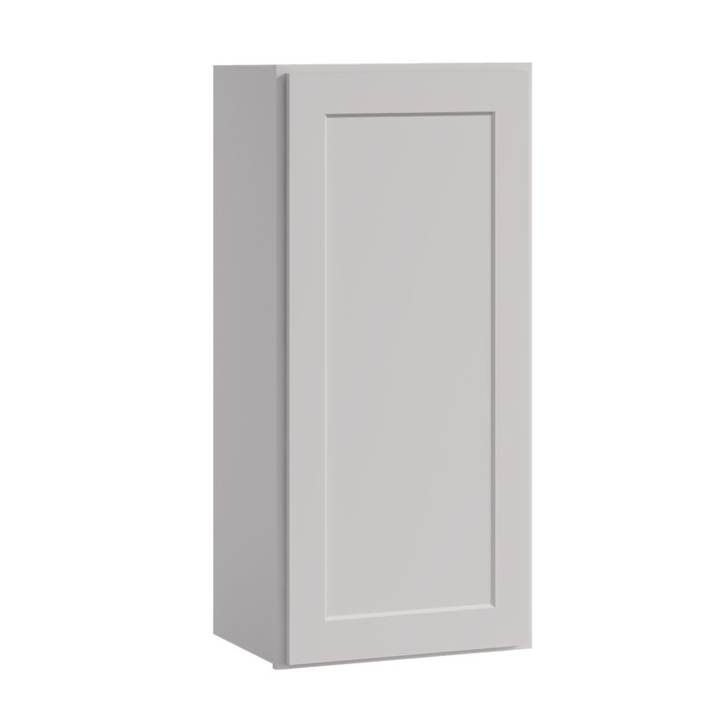 Meuble mural standard HOMEIBRO Cozy Design, en contreplaqué, prêt à assembler, 45,7 cm (L) x 30,5 cm (P) x 106,7 cm (H), couleur gris tourterelle.