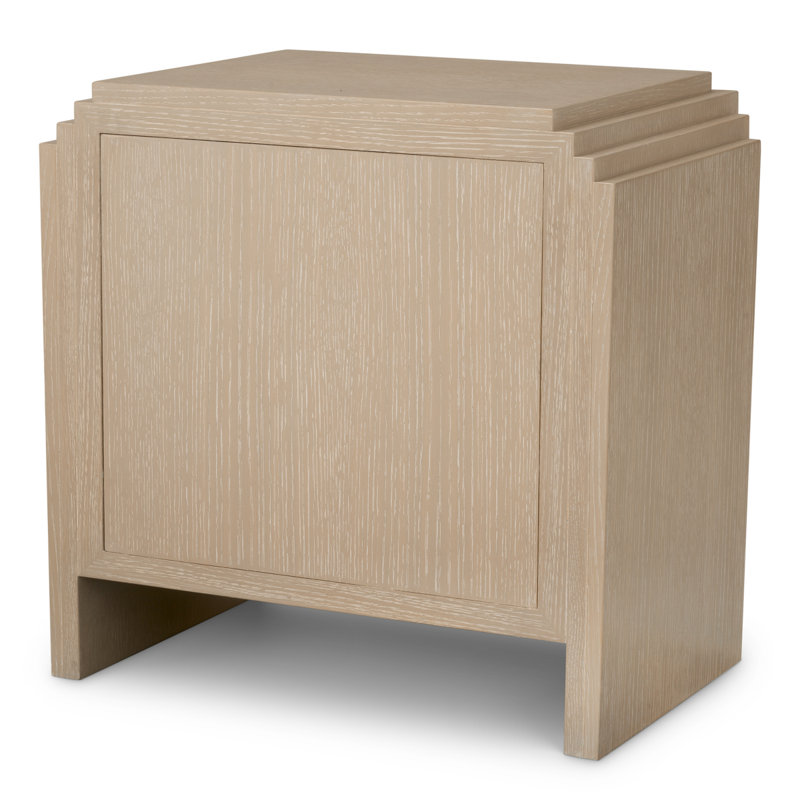 ArtDeco 1 - Drawer Nightstand, Washed Oak