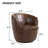 Aunna PU Leather Swivel Soft Cushion Accent Chair-1413390084