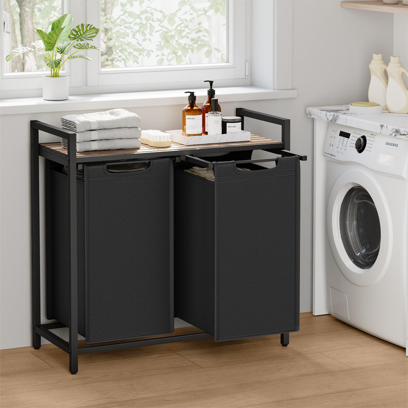 Laundry Sorter, Camel Brown/Black