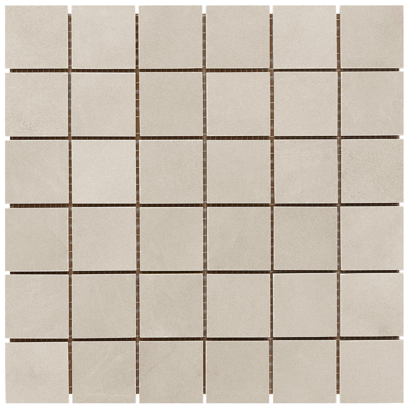 Carreau de mosaïque de plancher et de mur en porcelaine mate 11,81 po x 11,81 po Ryx (0,96 pi2 / chaque), Taupe