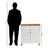 Diora White & Oak Finish 4-Shelf & 1-Drawer Shoe Storage Cabinet, 34.3" H X 30.48" W X 14.33" D