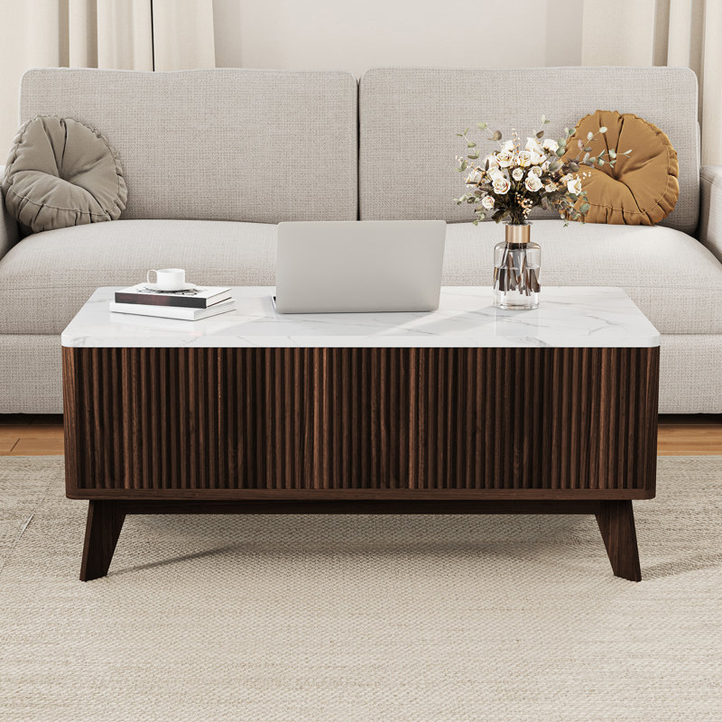 Coffee Table with Storage, Brown