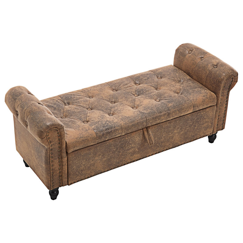 Banc de rangement en tissu
