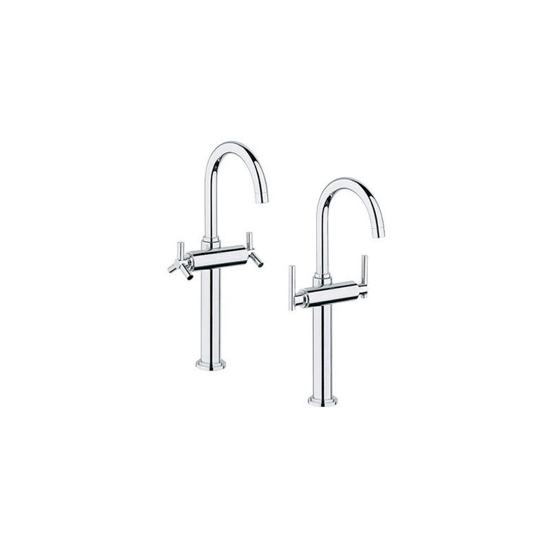 Atrio Single Hole Bathroom Faucet, Less Handles, Polished Nickel Infinity
