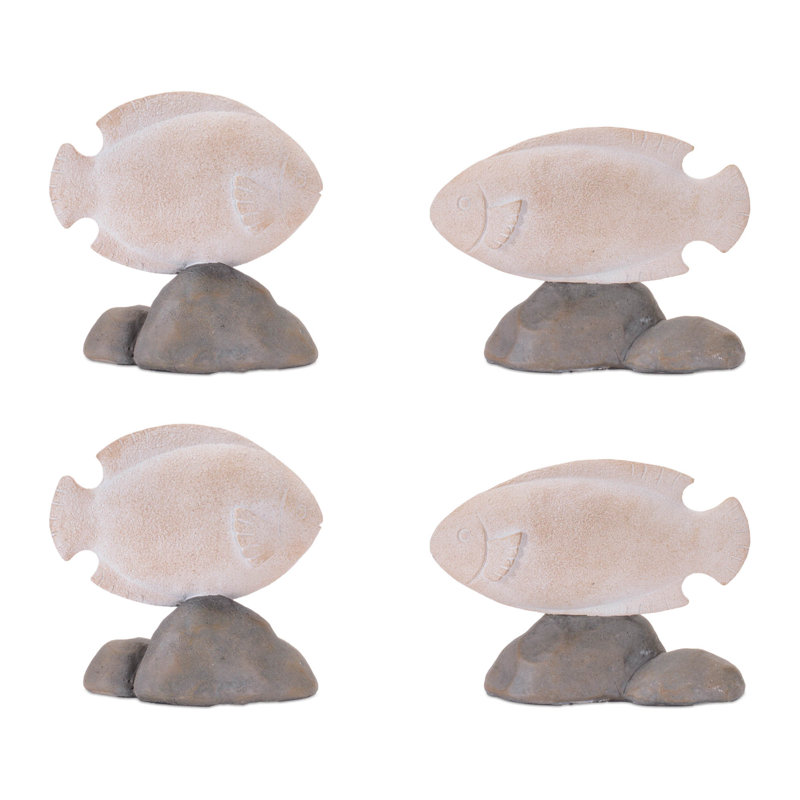 Poisson sur rocher (ensemble de 4)