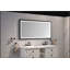 Miroir de salle de bain à DEL avec cadre en aluminium, miroir de meuble-lavabo mural, antibuée, mémoire, 3 couleurs, gradation continue-2119737821-2119737820