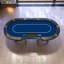 Table de poker INO Design 95 "pour jeux de casino avec base de piédestal en acier inoxydable-107678806