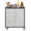 Heavy-Duty Mobile Tool Cabinet with 4 Drawers & Lockable Door, Full-Extension Ball Bearing Slide Rolling Garage Storage-46491399
