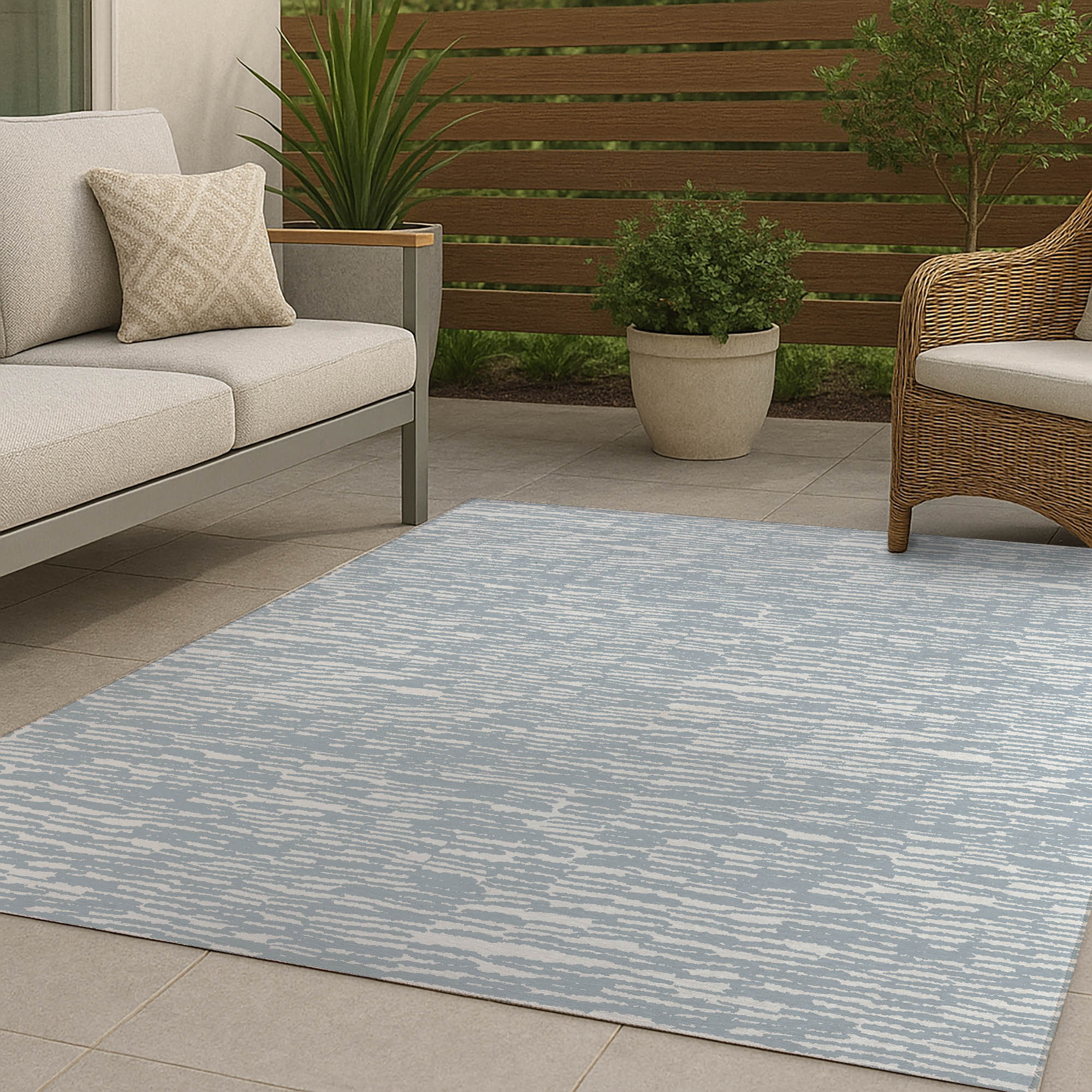 George Oliver Strands Non-Slip Outdoor Rug | Wayfair
