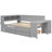 Full Size Daybed With Storage Shelves,Drawers,Trundle,Charging Station,LED Light,Desk And Cabinet-777738597