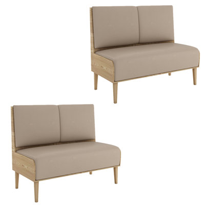 Light Luxury Simple Restaurant Bench Faux Leather Upholstered Bench