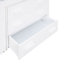 Lit mezzanine simple blanc avec armoire en bois massif, armoire et tablette-715480556