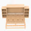 Lit escamotable double avec tiroirs et tablettes de rangement spacieux, idéal pour les chambres d'amis ou les chambres compactes-237900982