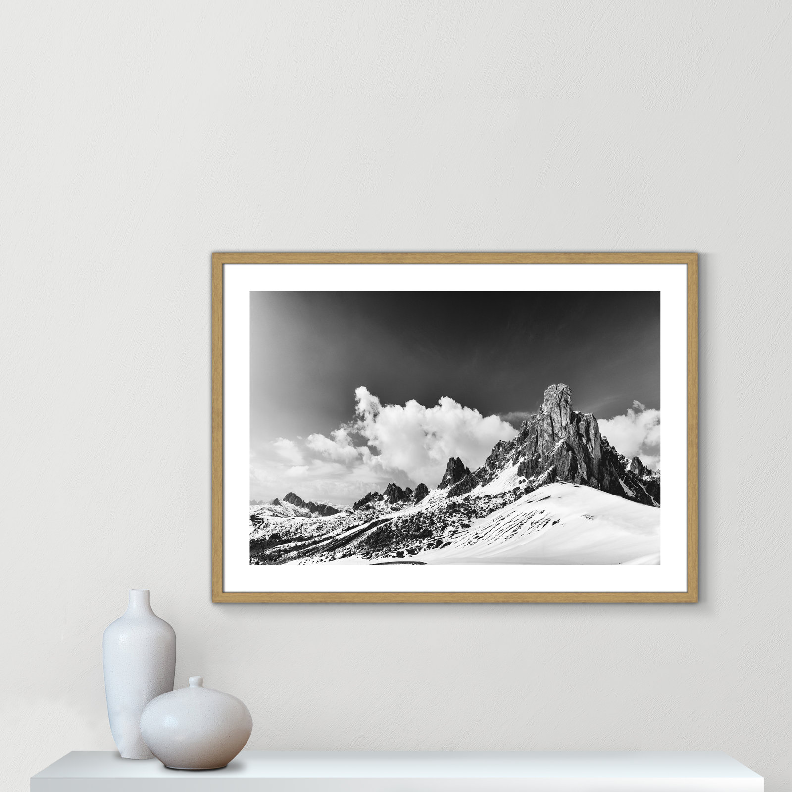 Dragon's Tail Print by Lars Van de Goor, 25.5" H x 35.5" W x 0.75" D, Natural Framed