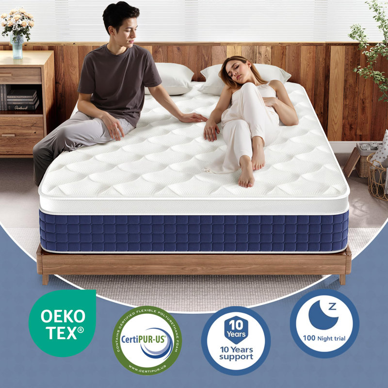 12" Medium Memory Foam Mattress, Queen